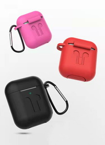 AirPods ケース カバー カラフル フック付き イエロー 622