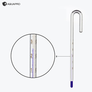 水槽用 水温計 温度計 掛け式 ガラス製 0~40℃ 厚さ8mm用の画像3