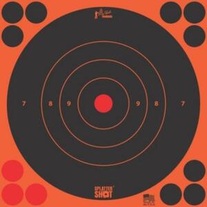Pro-Shot プロショット SplatterShot 8インチ Bullseye Target 6枚 オレンジ 標的 的紙 実銃 ターゲット