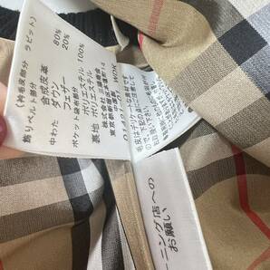 美品 BURBERRY LONDON ダウンベスト リアルファー ノバチェック リブ ダウン80% レディースＭ〜Ｌ相当 ブラック 黒 バーバリーロンドンの画像6