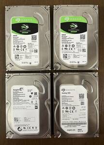 【4台セット】 Seagate SATA HDD 500GB 3.5インチ 薄型 7,200rpm ST500DM009×2台 ST500DM002×2台