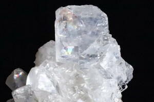 フランス最大の鉱床産 美蛍光 カラーレスに近い ライト美ブルー 天然 フローライト クラスター クォーツ 292g 天然石 鉱物 標本