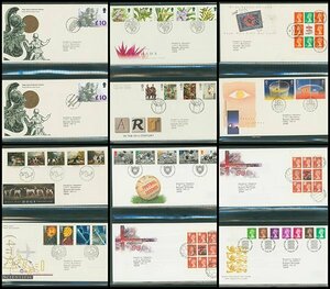 [1289]英国 普通 記念切手 初日カバー 1991年～1995年 51通 日本宛て GBP10貼(2通