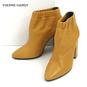 PIERRE HARDY 定価120,960円 17AW ラムレザーチャンキーヒールブーティー / ショートブーツ 36 NC08 ピエールアルディ