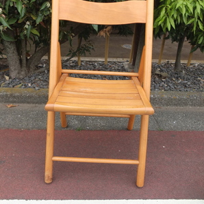 絶版品 MUJI 無印良品 ブナ材 折りたたみ チェア フォールデイングチェア 折り畳み椅子 ウッドチェア 良品計画 キャンプ アウトドアの画像2