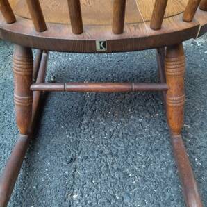 ビンテージ 飛騨産業 キツツキ ロッキングチェア 穂高 飛騨 木製 無垢材 家具 椅子 Japan Vintage Rocking Chair ※直接引き取り可能商品の画像6