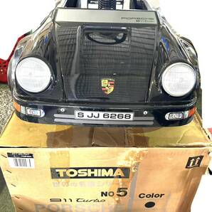 当時物 TOSHIMA トシマ ポルシェ 911 ペダルカー 全長 約90cm 子供用 乗り物 電子系統動作未確認 (B3084)の画像2