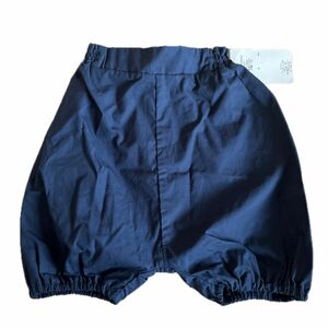 ショートパンツ　かぼちゃパンツ　70-80cm ネイビー