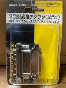 ELECOM AD-PFDM SCSI 変換アダプタ ピンハーフピッチ50pinメス:D-SUB 25pinオス