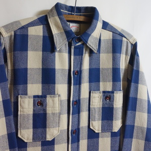 【良好 23AW ウエアハウス Lot 3104 FLANNEL SHIRTS A柄 M】NAVY フランネルシャツ ブロックチェック WAREHOUSE