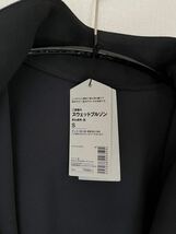 MUJI LABO 無印良品 二重編み スウェットブルゾン Sサイズ 黒 男女兼用_画像3