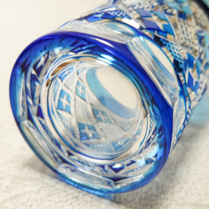 nNUh カガミクリスタル 青 タンブラーグラスの画像3