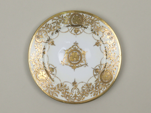 nQWB Old Noritake gold . clover plate 19.5cm cabinet plate wall dish 