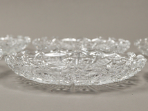 NOEI ボヘミアガラス 500PK クリスタル プレートセット 6枚 17cm 美品_画像4