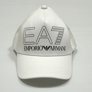 新品・本物 EMPORIO ARMANI EA7 エンポリオ アルマーニ キャップ 帽子 メンズ 240142 4R102 54510 ホワイト×ブラック フリー