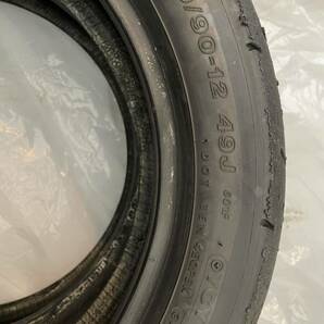 ①ブリヂストン BRIDGESTONE BATTLAX BT601 中古タイヤ 120/80-12 100/90-12 12インチ 前後セット ape50/100 NSR50/80 NSF100の画像6