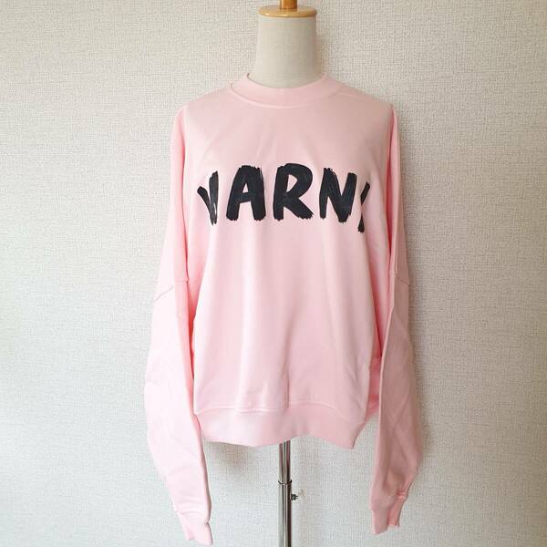 【新品・未使用】MARNI ロゴ スウェットシャツ PINK GUMMY　 レディース42size 　FLJE0185P2 USCU88