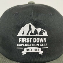 未使用品 FIRST DOWN ブラック×カーキ キャップ メンズレディース カジュアル アウトドアキャンプ ゴルフ登山ジム ロゴ ファーストダウン_画像4