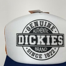 未使用品 Dickies ホワイト×ブルー×オレンジ メッシュキャップ メンズカジュアルタグアメカジアウトドアキャンプゴルフロゴ ディッキーズ_画像4