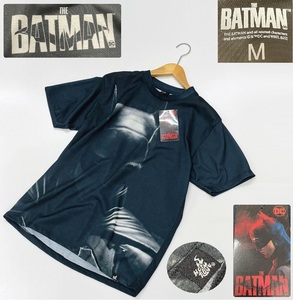 未使用品 /M/ HOT TOYS THE BATMAN ブラック 半袖プリントTシャツ メンズ レディース カジュアル タグ ロゴ 黒色 ホットトイズ バットマン