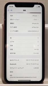 【ジャンク品/SIMフリー】iPhone XR 64GB プロダクトレッド バッテリー82％ Apple 液晶表示不良 起動確認済み【1円スタート】