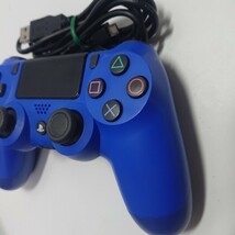 【清掃済み】PS4 純正 コントローラー 後期型 DUALSHOCK4 SONY デュアルショック4 USBケーブル ブルー_画像3