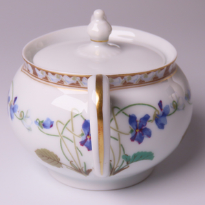 【ONE'S】Haviland LIMOGES アビランド リモージュ アンペラトリス ユジェニー エリゼ宮殿 晩餐会用食器 シュガーポット 高8cmの画像4