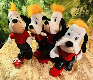 90' Droopy Dog doll×4◇ドルーピー風スケボー人形4体セット◇レトロマイナーパチ無版権当時レア◆◇◆◇トムとジェリーMGMTom&Jerry