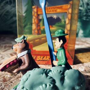 90' vintage YOGI BEAR toothbrush holder◆ビンテージヨギーベア◆伊HANNA BARBERAハンナバーベラ歯ブラシスタンドフィギュア◇クマゴローの画像4