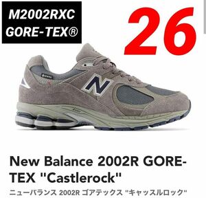 ①希少★【新品未使用】ニューバランス M2002RXC 26cm GRAY GORE-TEX