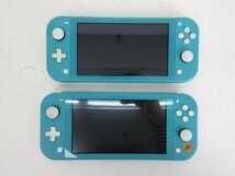 ジャンク品★ニンテンドー　スイッチライト　本体2台（ あつまれ動物の森/ターコイズ）★初期化済★動作未確認★現状品【ゲ-577】_画像2