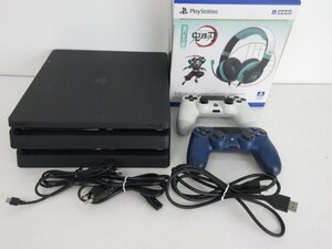 ジャンク品★PS4　本体（CUH-2200A ）2台セット　ホリゲーミングヘッド　鬼滅の刃　★初期化済★動作未確認★現状品【ゲ-576】