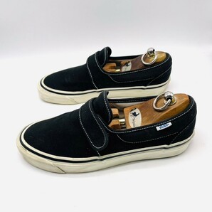 衝撃プライス！『ファン待望！』【VANS バンズ/スタイル 47 V DX】高級キャンバススリッポンシューズ！ブラック×ホワイト/jp26.5cm！4.8の画像2