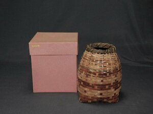 【宝扇】H-2714 茶道具/古里篭花入/化粧箱/美品