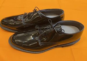 Черная черная кожаная армейская служба армии США обуви эмалевые туфли армии