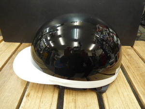 新品箱入り 半キャップヘルメット CR-741 ビッグサイズ LL(61~62cm未満) 黒 リード工業 ハーフヘルメット