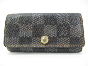 d80339-ap [送料280円]中古◇LOUIS VUITTON ルイヴィトン ミュルティクレ4 ダミエ N62631 4連キーケース ブラウン系 [171-240403]