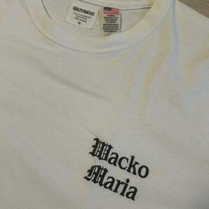 送料無料 XL WACKO MARIA US FABRIC T-SHIRT ワコマリア 刺繍 TEE Tシャツ T GUILTY PARTIES ホワイト 白 badsaikush 舐達麻の画像2
