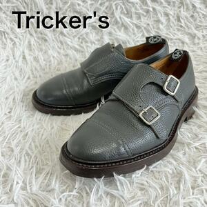 Tricker’s TODD SNYDER 革靴 ダブルモンク グレー トリッカーズ トッドスナイダー モンクシューズ ドレスシューズ ダイナイトソール