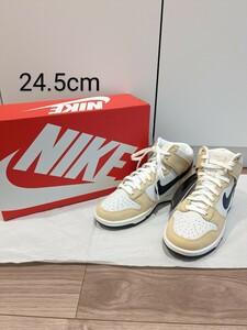 新品 NIKE DUNK HIGH RETRO ナイキ ダンク 未使用 ベージュ 24.5cm ダンクハイ