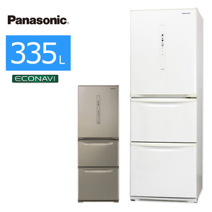 中古/屋内搬入付き Panasonic 3ドア冷蔵庫 335L 長期90日保証 20-21年製 NR-C341C エコナビ 自動製氷 右開き/ピュアホワイト/普通