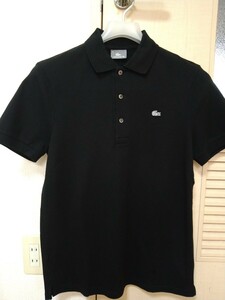 ラコステ　 LACOSTE　ポロシャツ 半袖ラコステ　スリムフィット　カラー　ブラック　黒　サイズ3 美品