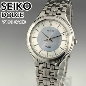 [日本製] SEIKO DOLCE ソーラー V181-0AC0 腕時計 美品