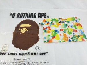 A BATHING APE　BAPE　エイプ　リゾートカモ　マルチカモ　クラッチバッグ　ビニールバッグ