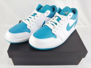 NIKE Air Jordan 1 Low Aquatone Aquatone/Celestial Gold-White 553558-174ナイキ エアジョーダン1 アクアトーン28.0cm