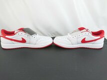 NIKE AIR JORDAN 1 RETRO LOW OG White and University Red CZ0790-161 ナイキ ホワイト レッド 27.0cm 未使用品_画像5