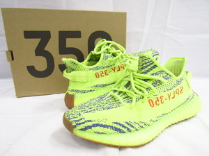 adidas YEEZY BOOST 350V2 Semi Frozen Yellow B37572 アディダス イージーブースト 27.5cm BOX 付き 中古品 ◆130199