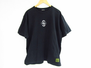 Subciety サブサエティ グラフィック プリント Tシャツ カットソー ブラック XL 中古品 ◆100279