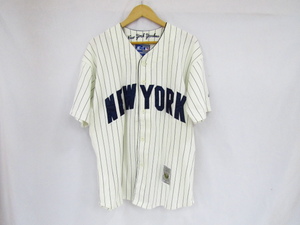 STARTER × MLB WHITE SOX ベースボール スターター ホワイトソックス ゲームシャツ ホワイト ストライプ 中古品 ◆100369