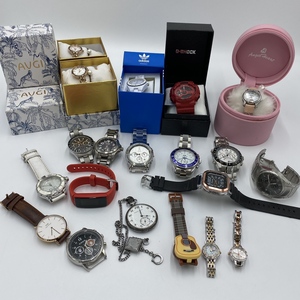 ko0403/03/79 1円～ 20点セット ジャンク時計 CASIO G-SHOCK カシオ/CITIZEN シチズン/AVGI/adidas アディダス/Angel Heart/懐中時計 他